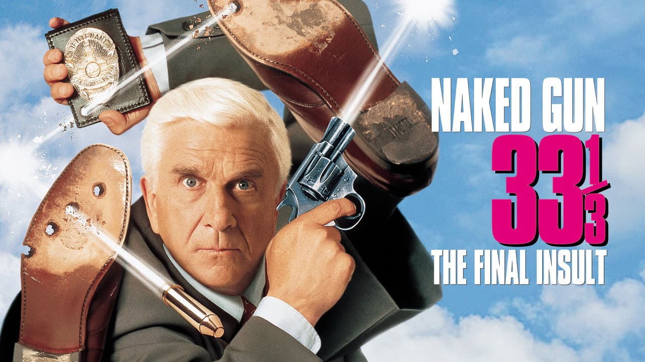 Naked Gun 33⅓: The Final Insult — backdrops with title 5
