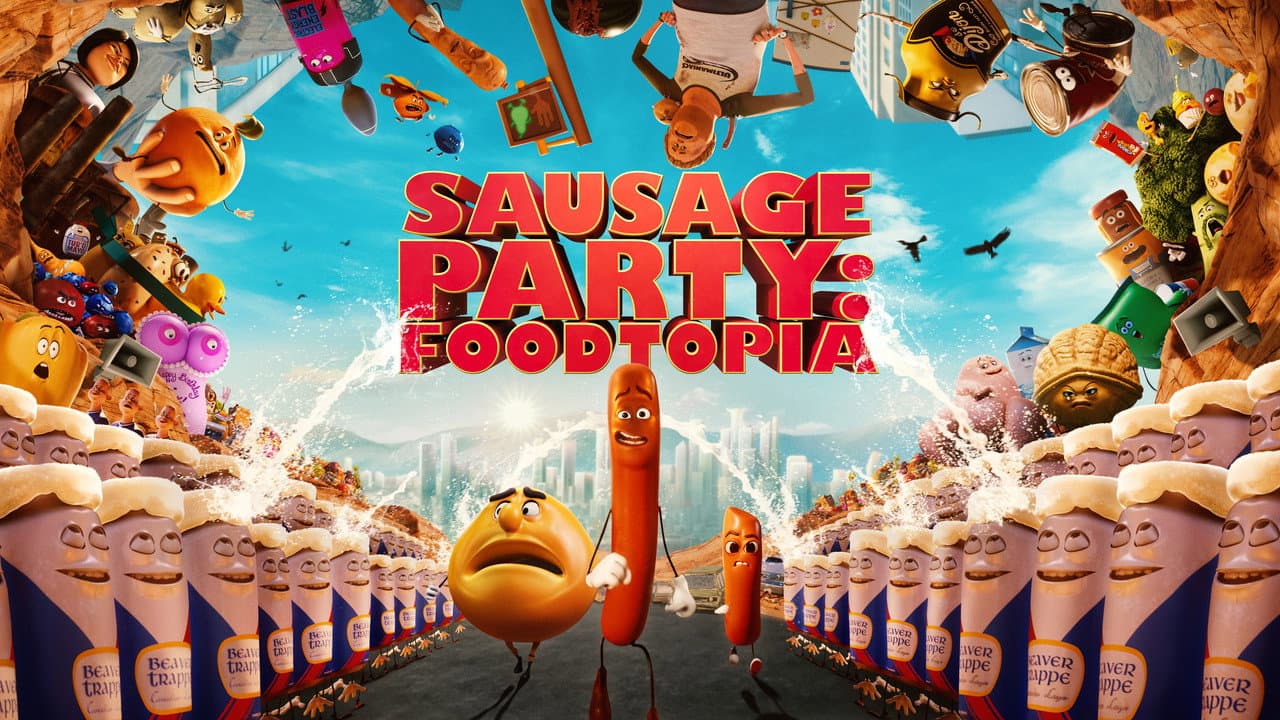 Sausage Party: Foodtopia — backdrops with title 5