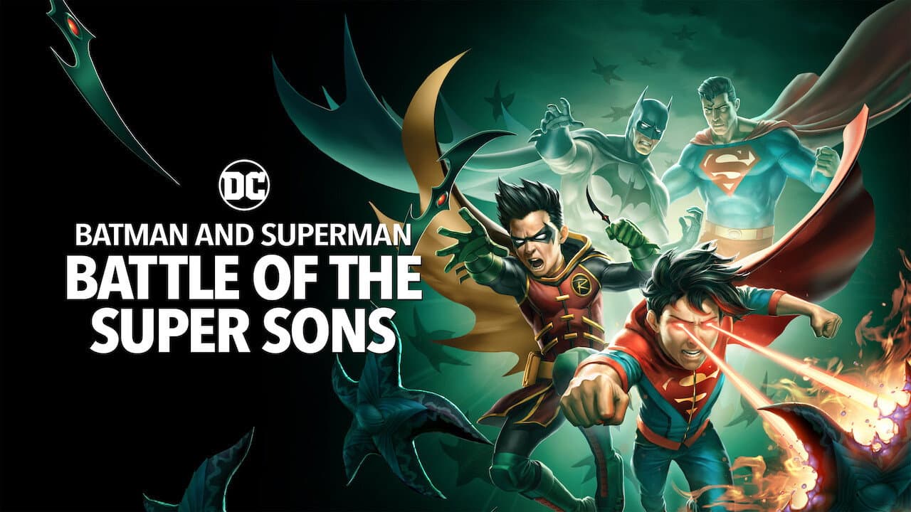 Batman and Superman: Battle of the Super Sons — backdrops with title 4