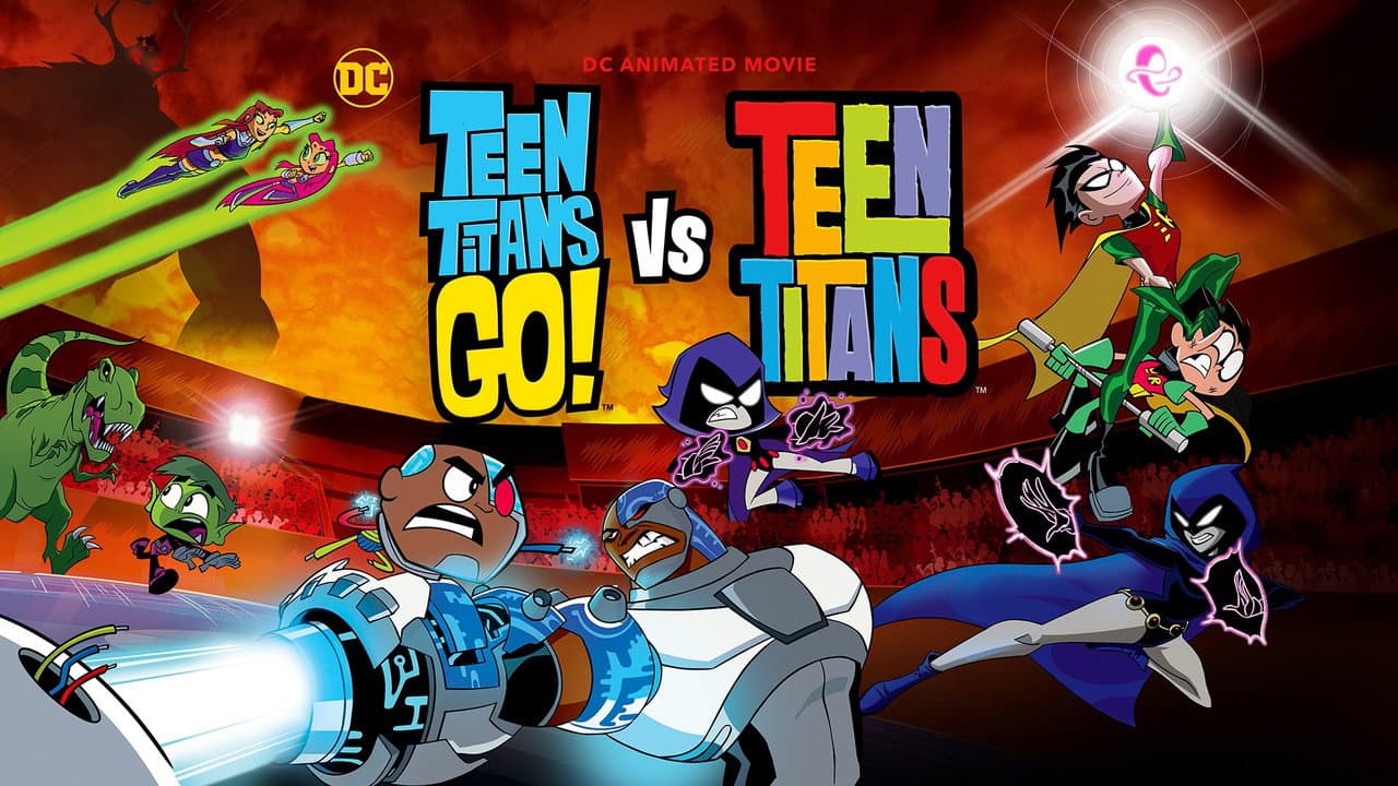Teen Titans Go! vs. Teen Titans — backdrops with title 2