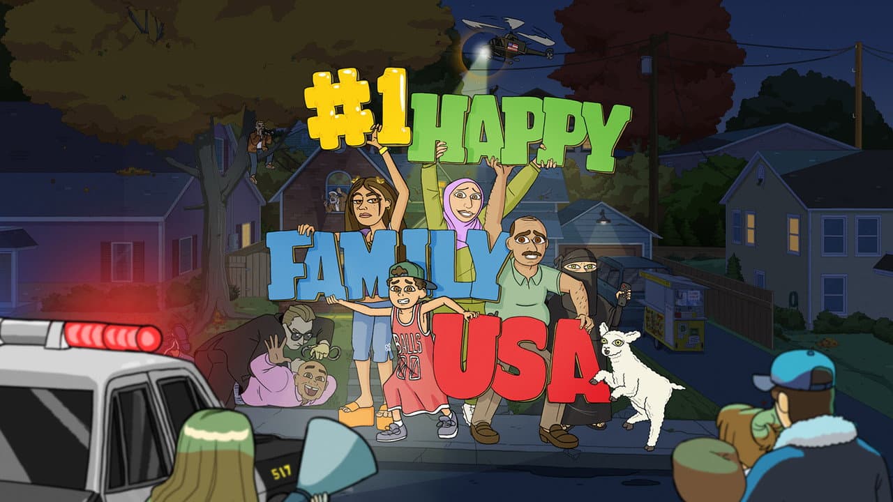 #1 Happy Family USA — backdrops with title 1
