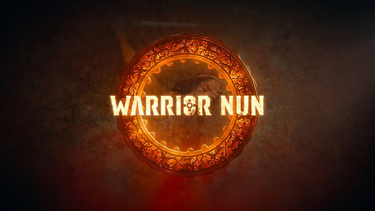 Warrior Nun — backdrops with title 2