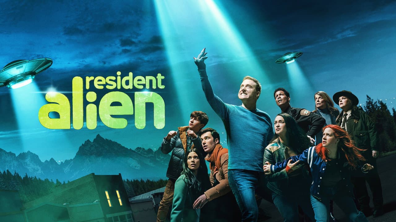 Resident Alien — backdrops with title 3