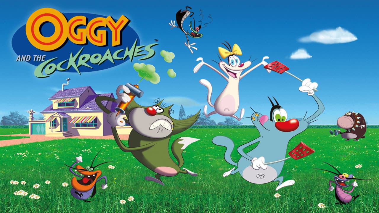Oggy and the Cockroaches — backdrops with title 5