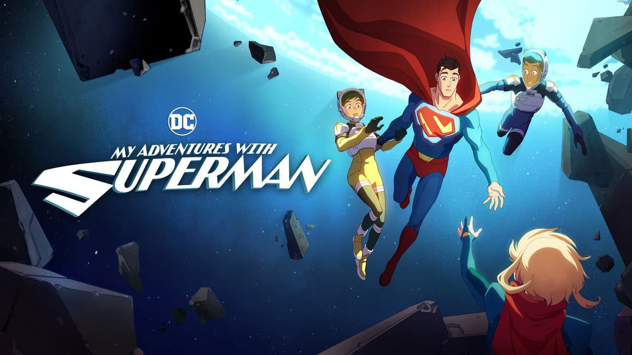My Adventures with Superman — backdrops with title 1