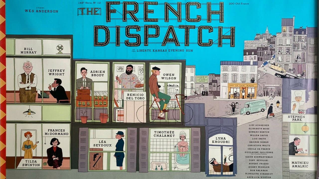 The French Dispatch of the Liberty, Kansas Evening Sun — backdrops with title 6