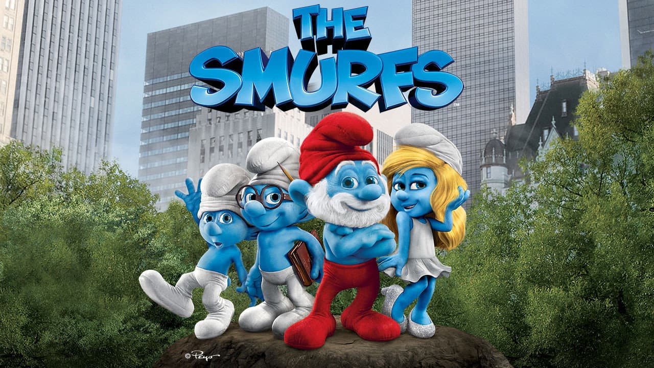 The Smurfs — backdrops with title 3