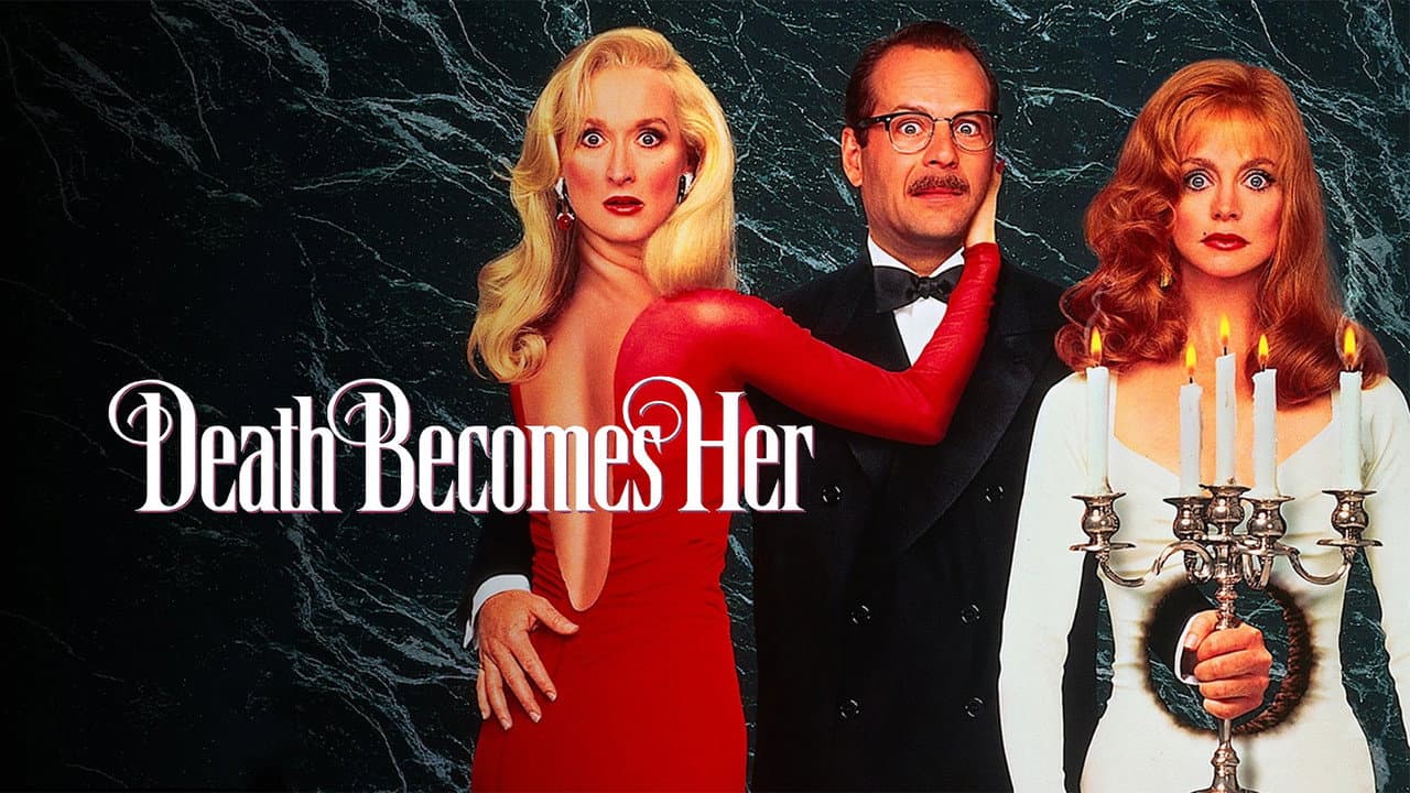 Death Becomes Her — backdrops with title 5