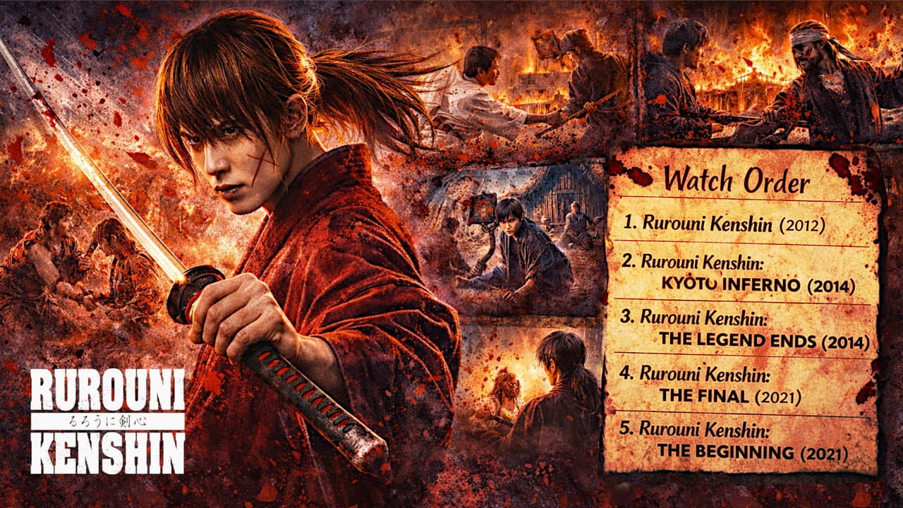 Rurouni Kenshin: The Beginning — backdrops with title 2