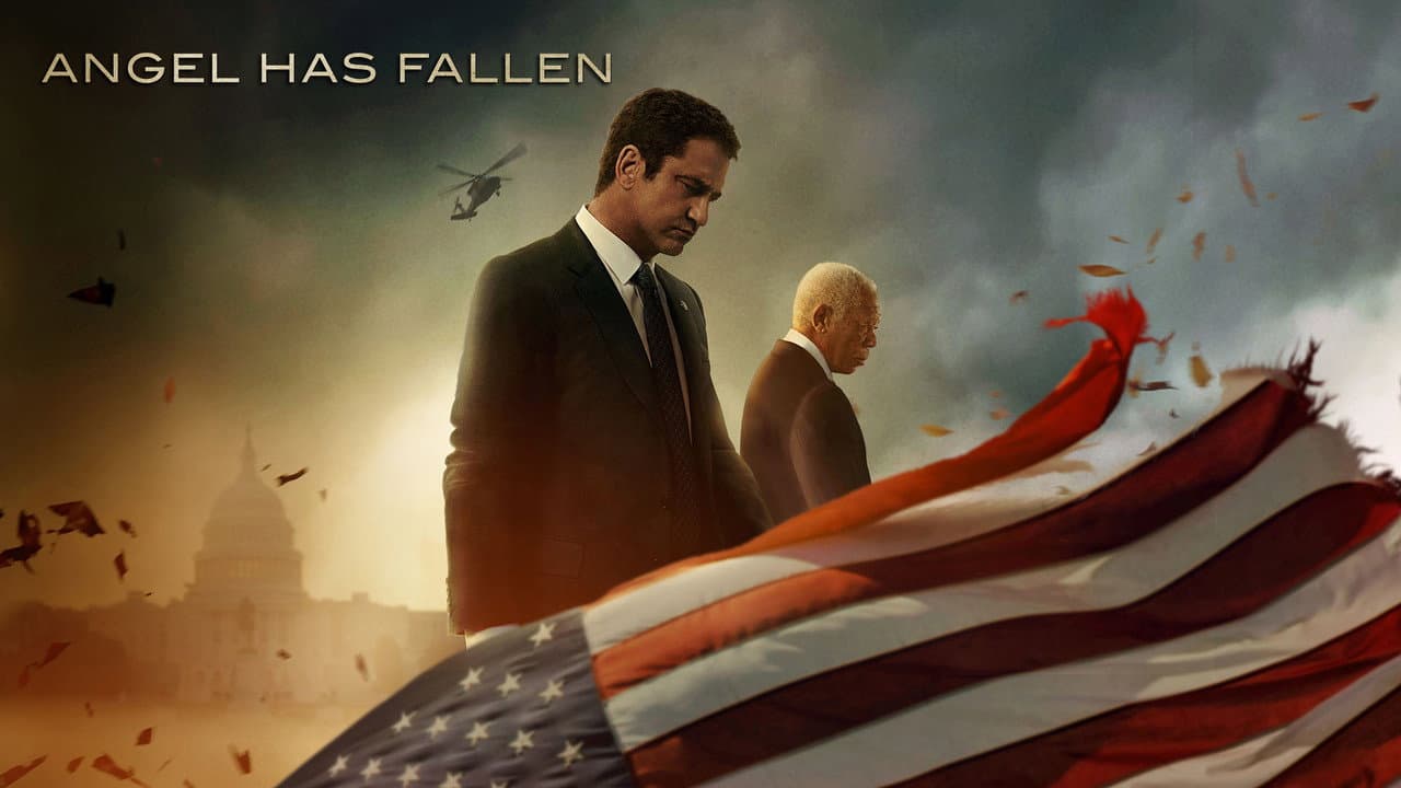 Angel Has Fallen — backdrops with title 2