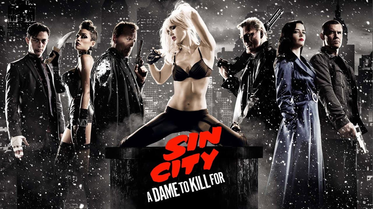 Sin City: A Dame to Kill For — backdrops with title 1