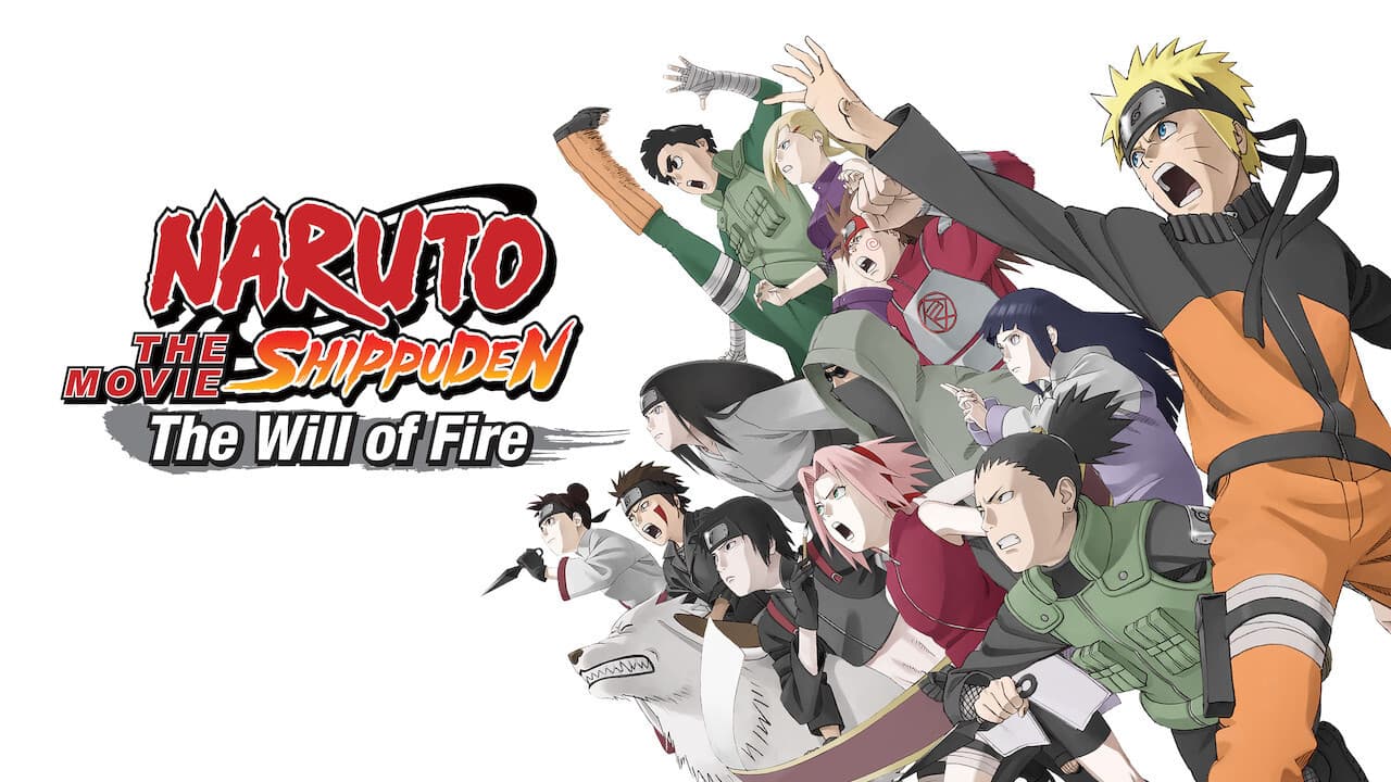 Naruto Shippuden the Movie: The Will of Fire — backdrops with title 1