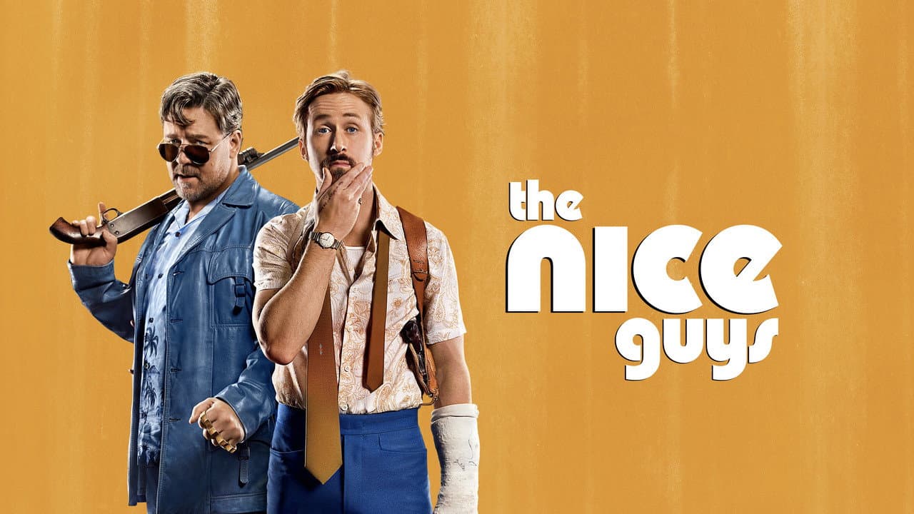 The Nice Guys — backdrops with title 4