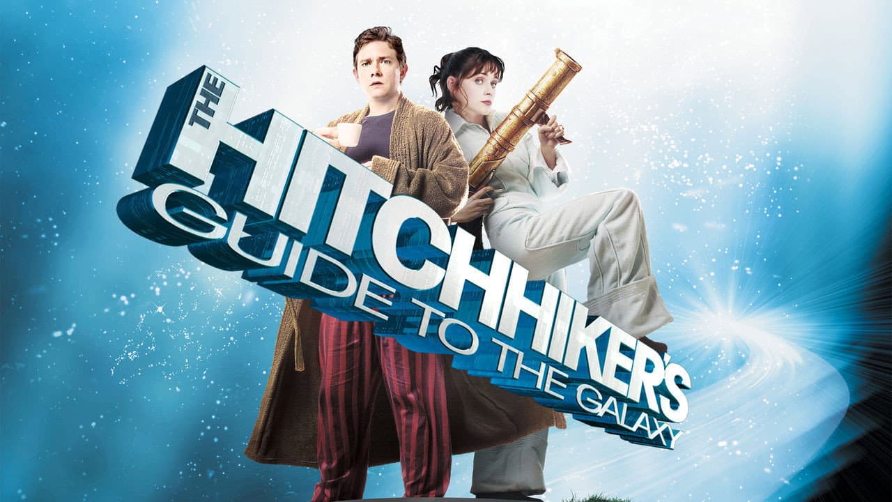 The Hitchhiker's Guide to the Galaxy — backdrops with title 2