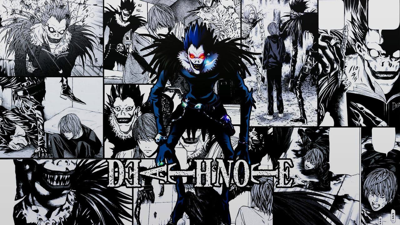 Death Note Relight 1: Visions of a God — backdrops with title 1