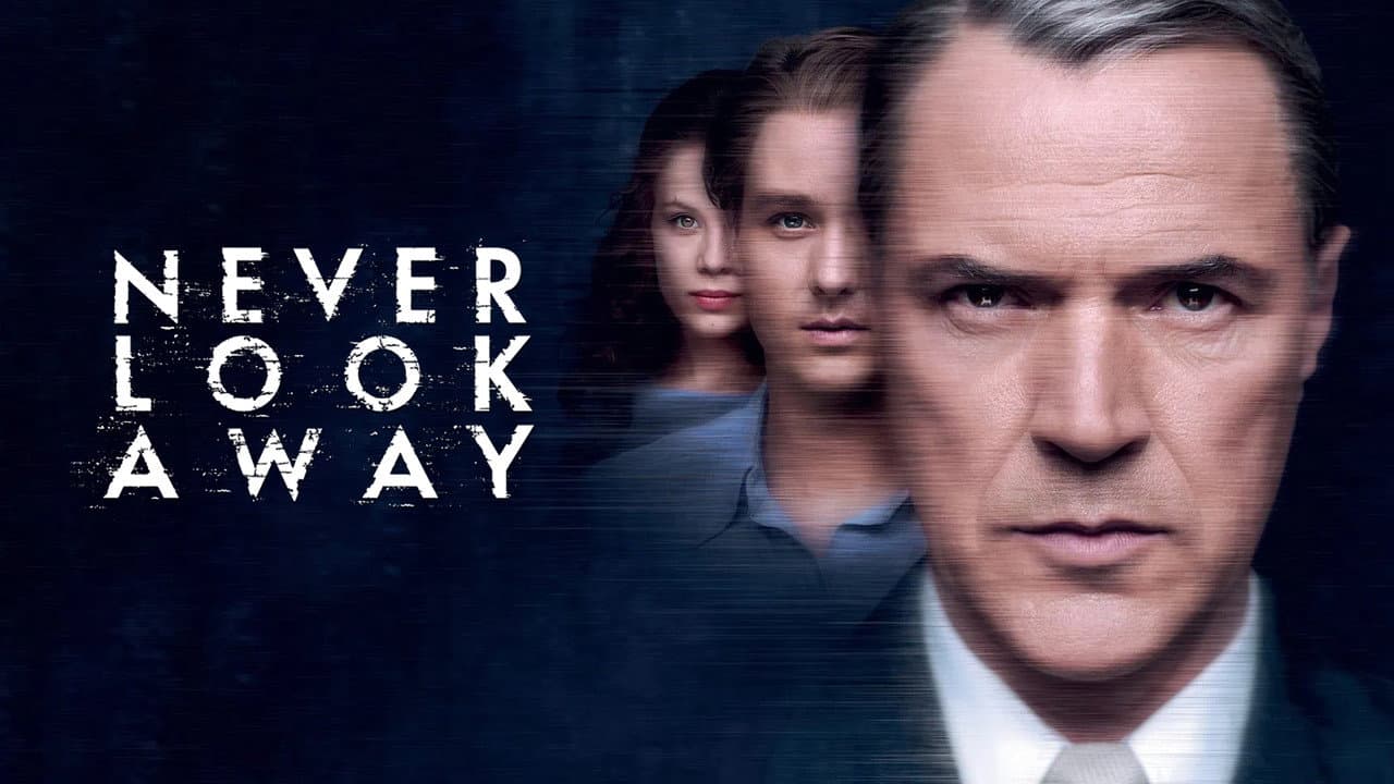 Never Look Away — backdrops with title 2