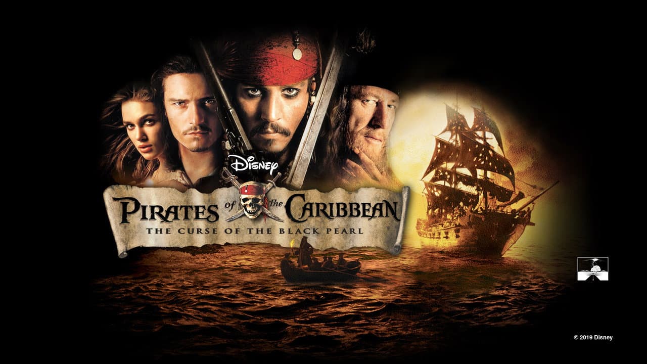 Pirates of the Caribbean: The Curse of the Black Pearl — backdrops with title 6