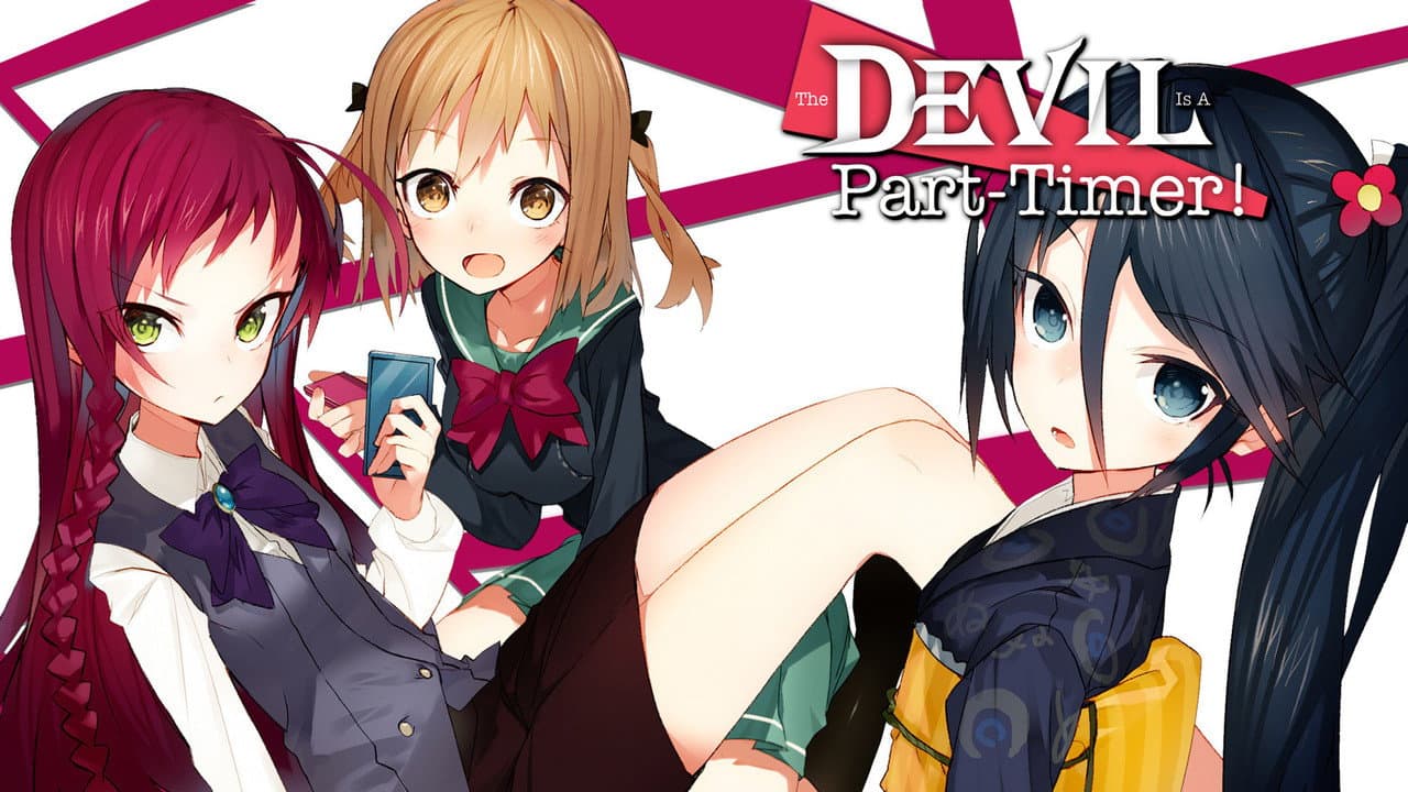 The Devil Is a Part-Timer! — backdrops with title 3