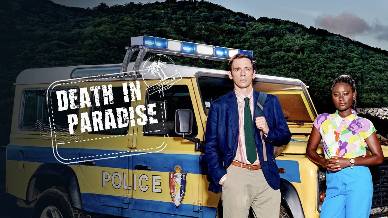 Death in Paradise — backdrops with title 5