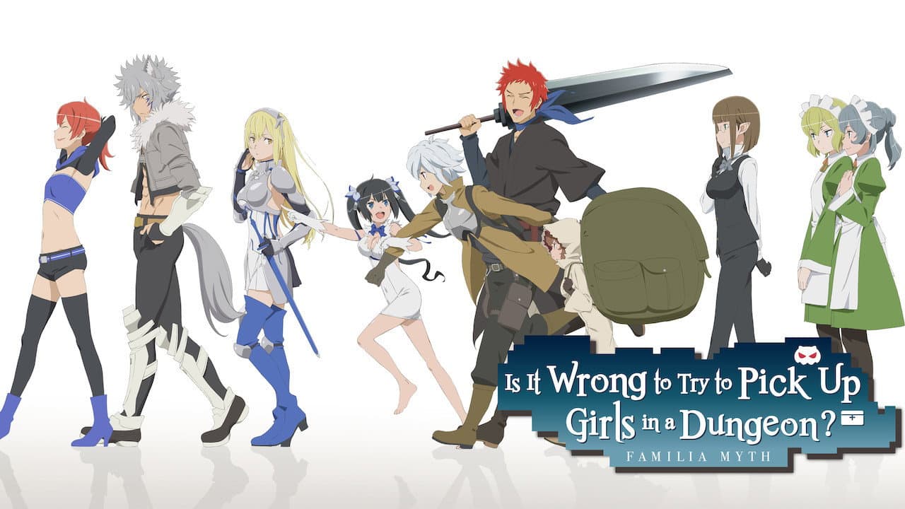 Is It Wrong to Try to Pick Up Girls in a Dungeon? — backdrops with title 4