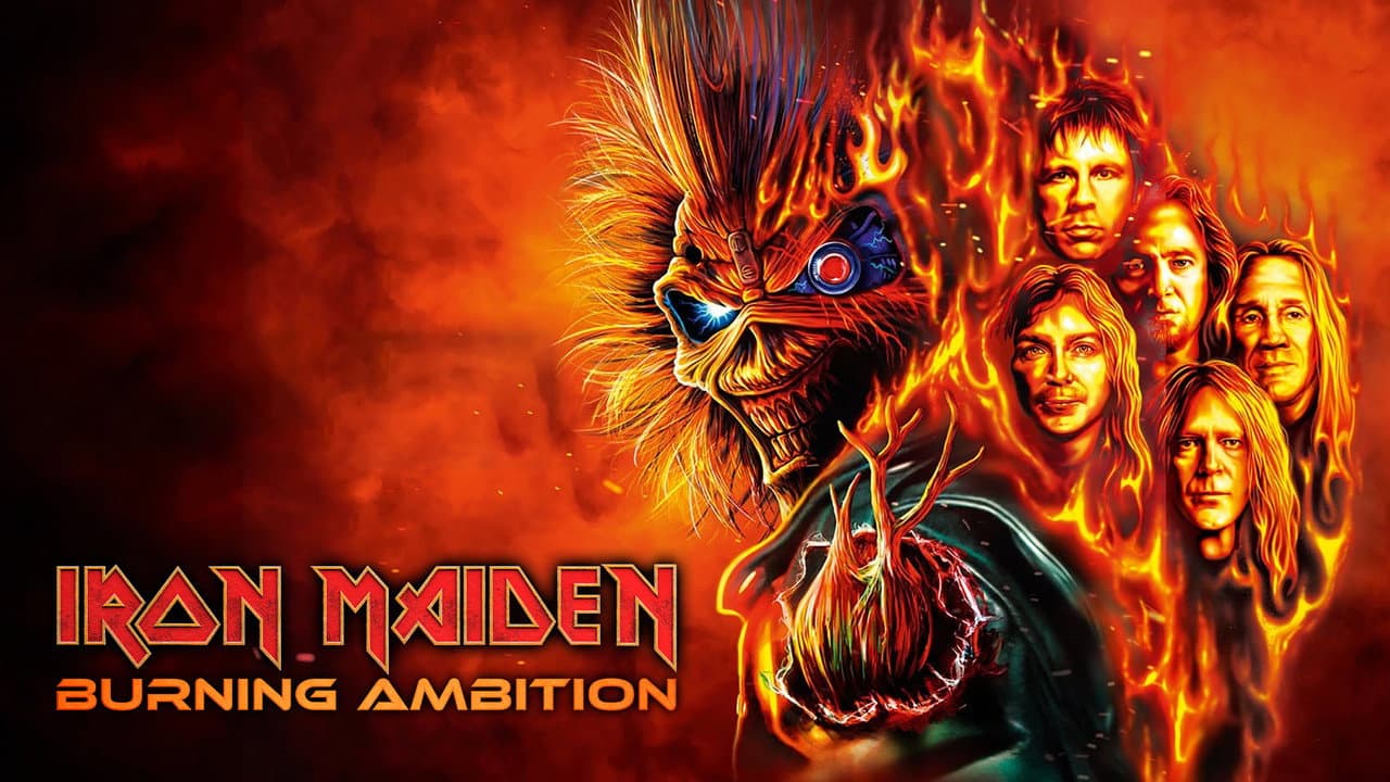 Iron Maiden: Burning Ambition — backdrops with title 1