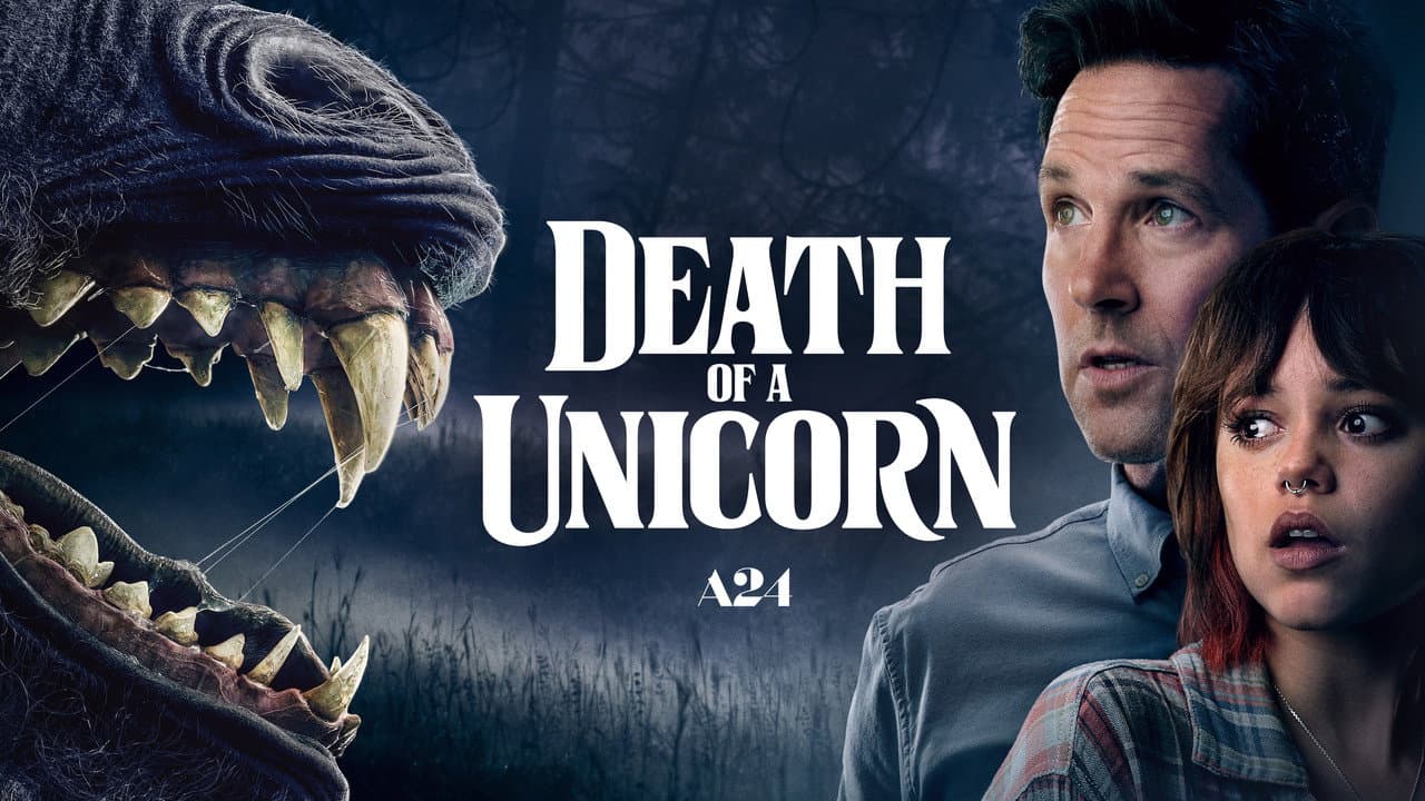 Death of a Unicorn — backdrops with title 8