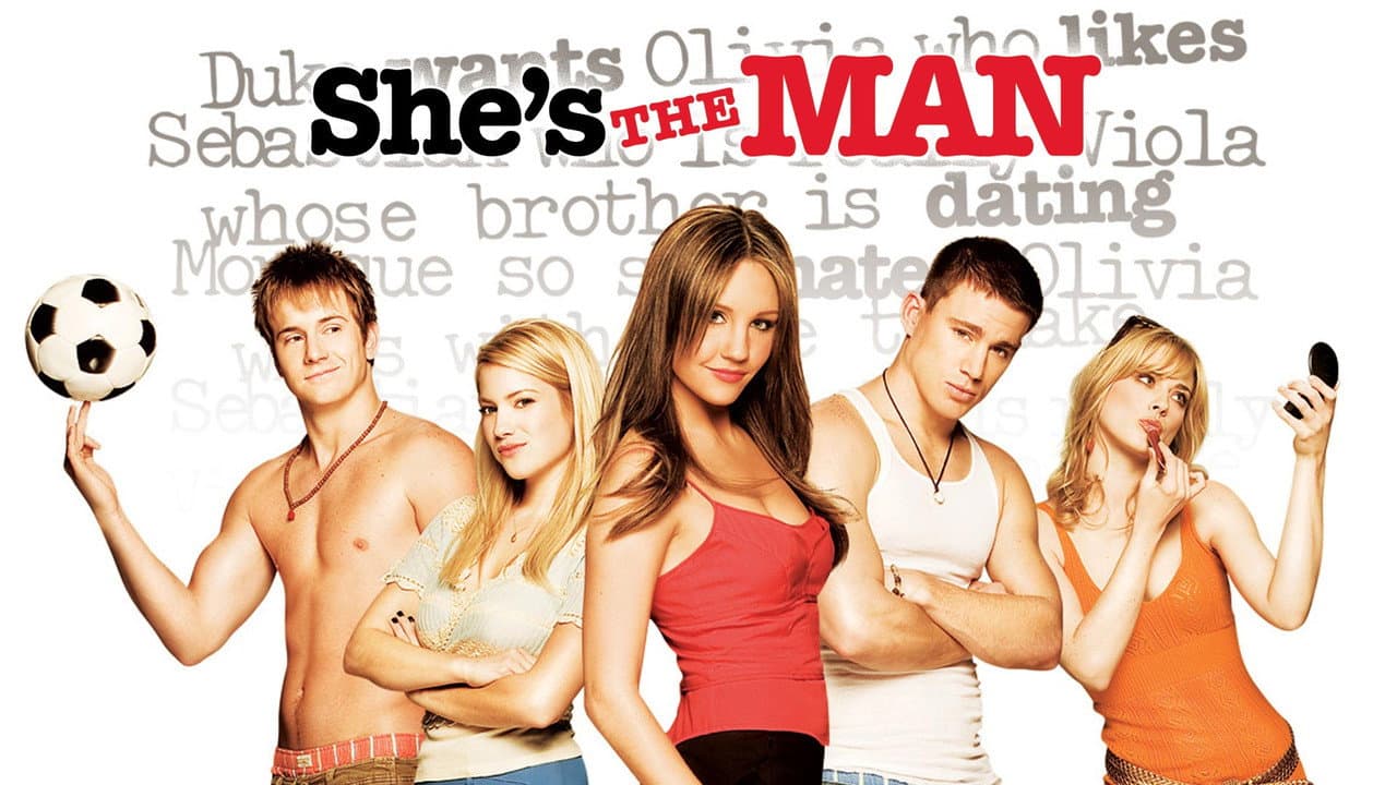 She's the Man — backdrops with title 2