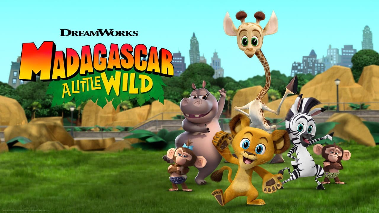 Madagascar: A Little Wild — backdrops with title 3
