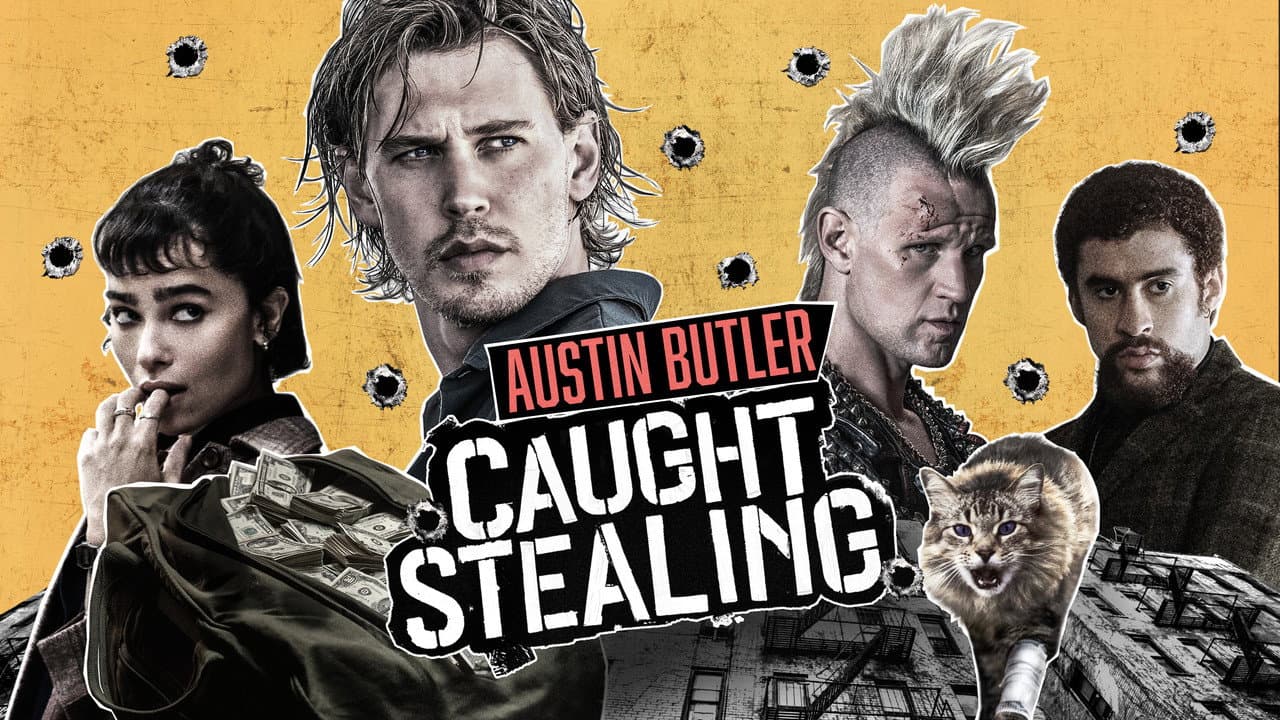 Caught Stealing — backdrops with title 2