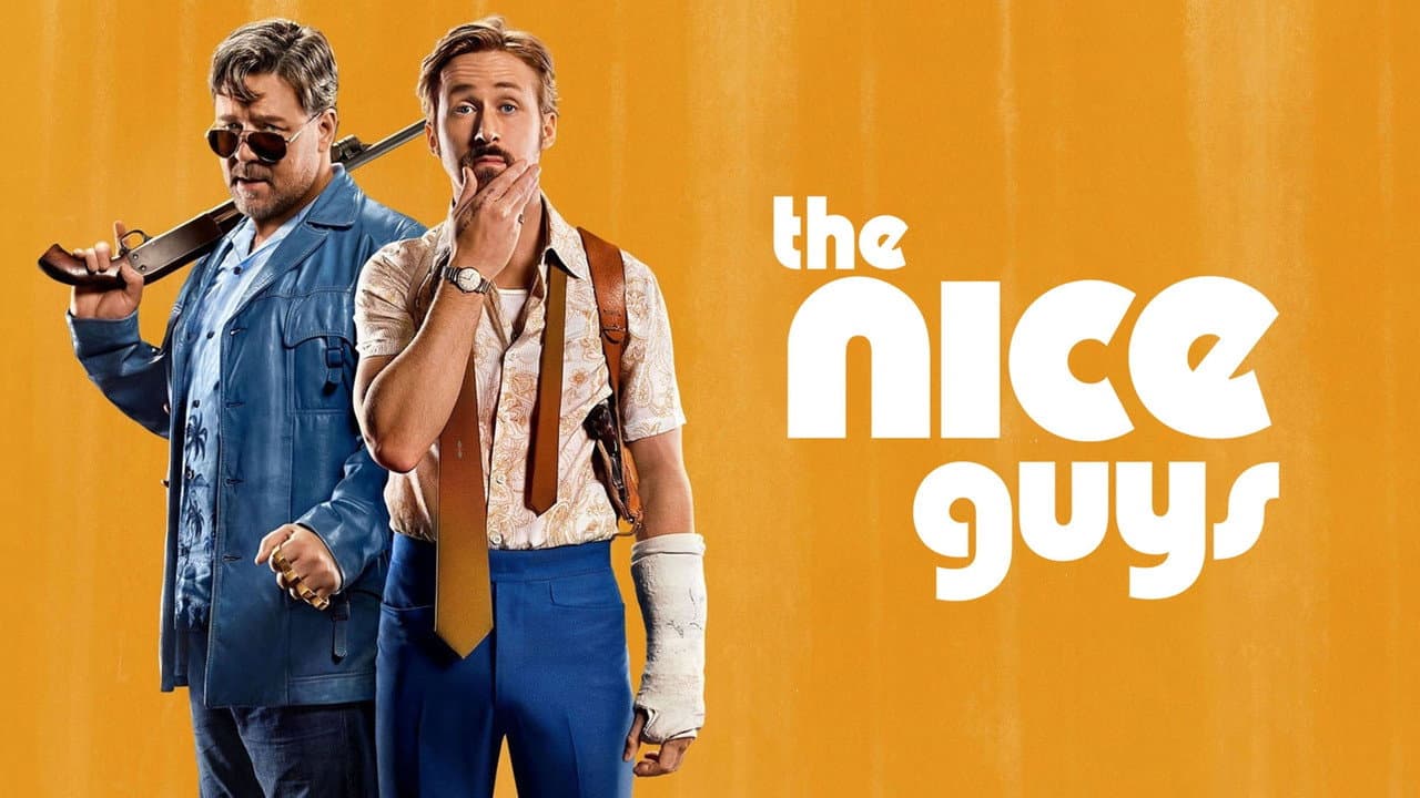 The Nice Guys — backdrops with title 3