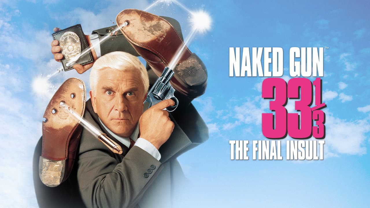 Naked Gun 33⅓: The Final Insult — backdrops with title 2