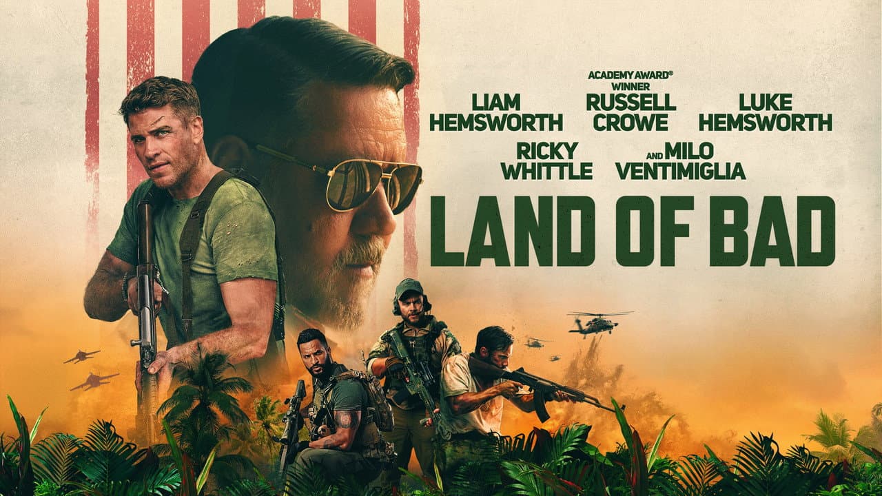Land of Bad — backdrops with title 2
