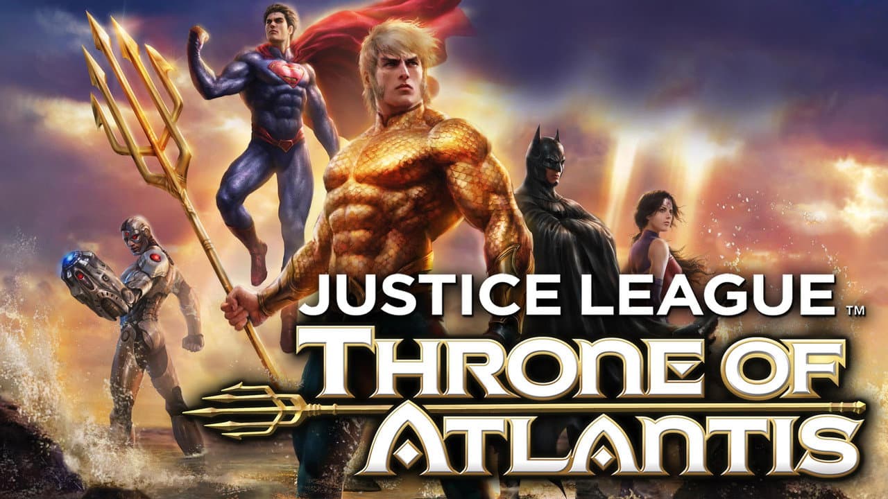 Justice League: Throne of Atlantis — backdrops with title 2