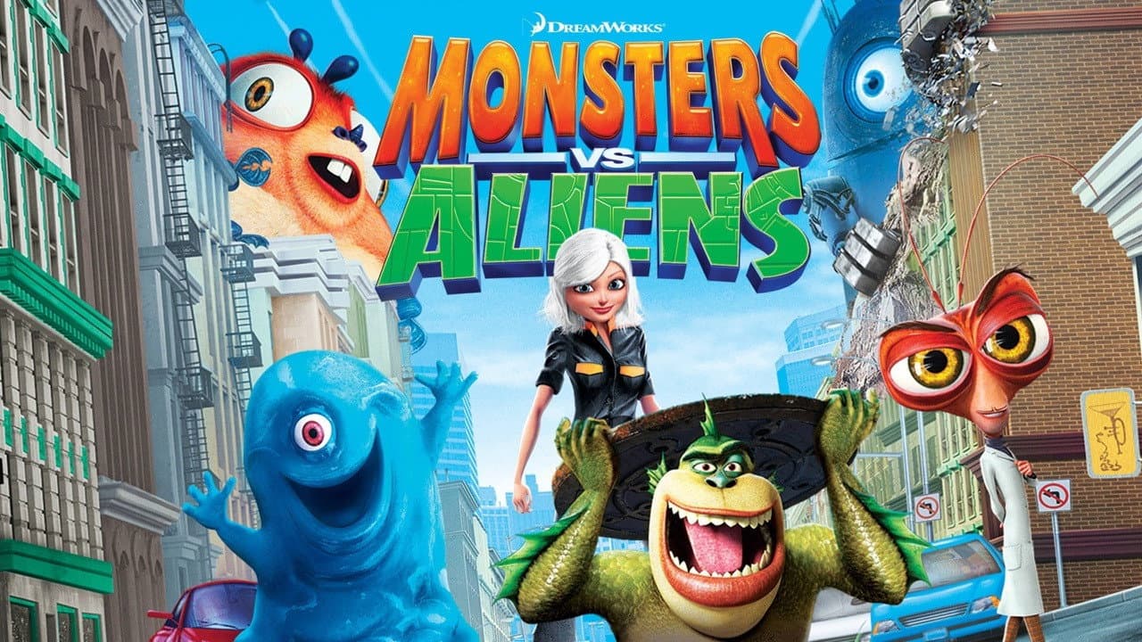 Monsters vs Aliens — backdrops with title 2