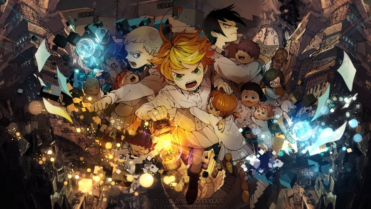 The Promised Neverland — backdrops with title 1