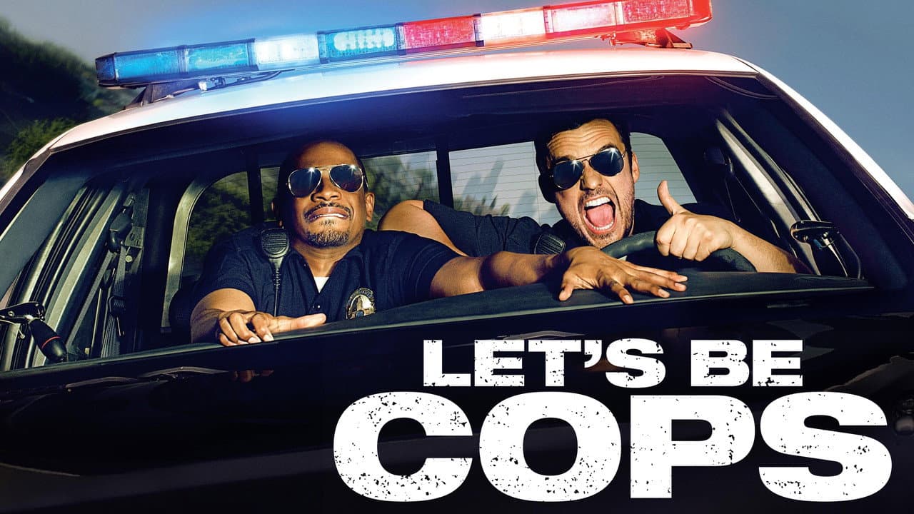 Let's Be Cops — backdrops with title 2