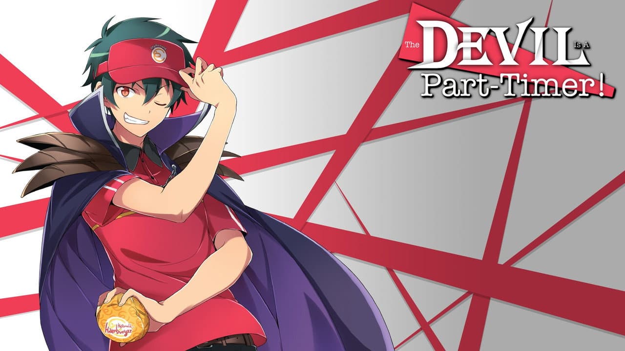 The Devil Is a Part-Timer! — backdrops with title 1