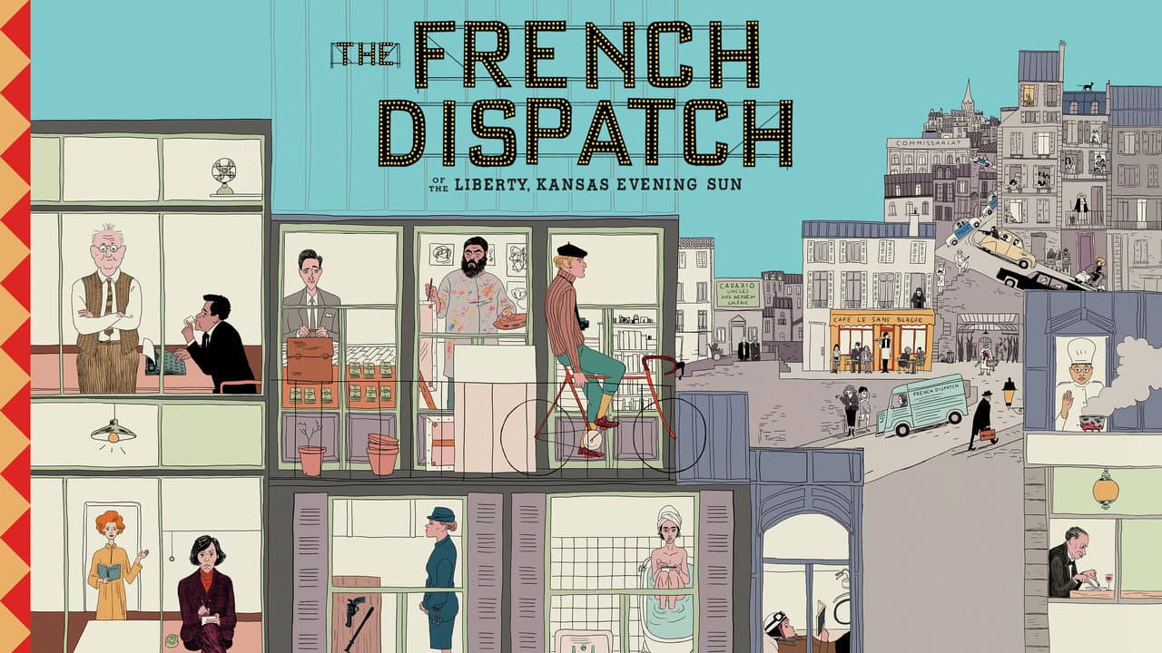 The French Dispatch of the Liberty, Kansas Evening Sun — backdrops with title 7