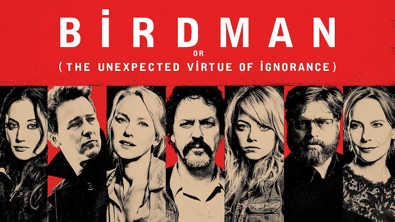 Birdman or (The Unexpected Virtue of Ignorance) — backdrops with title 3