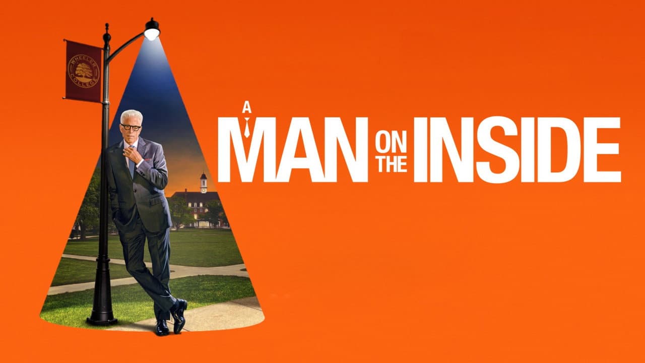 A Man on the Inside — backdrops with title 1