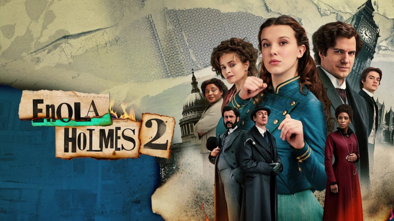 Enola Holmes 2 — backdrops with title 2