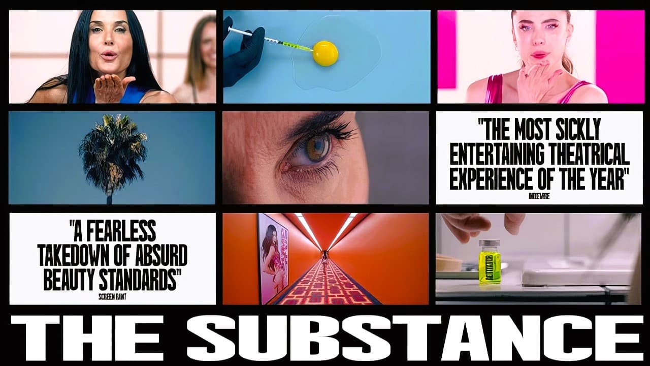 The Substance — backdrops with title 8