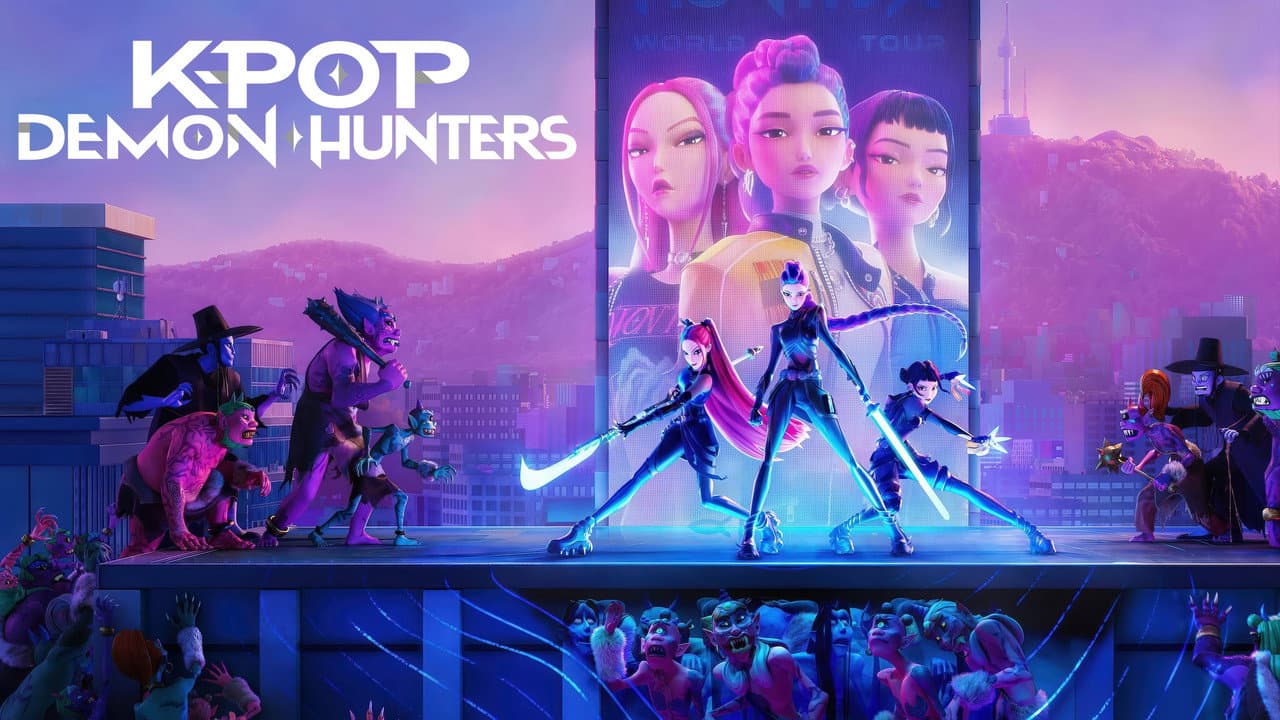 KPop Demon Hunters — backdrops with title 2