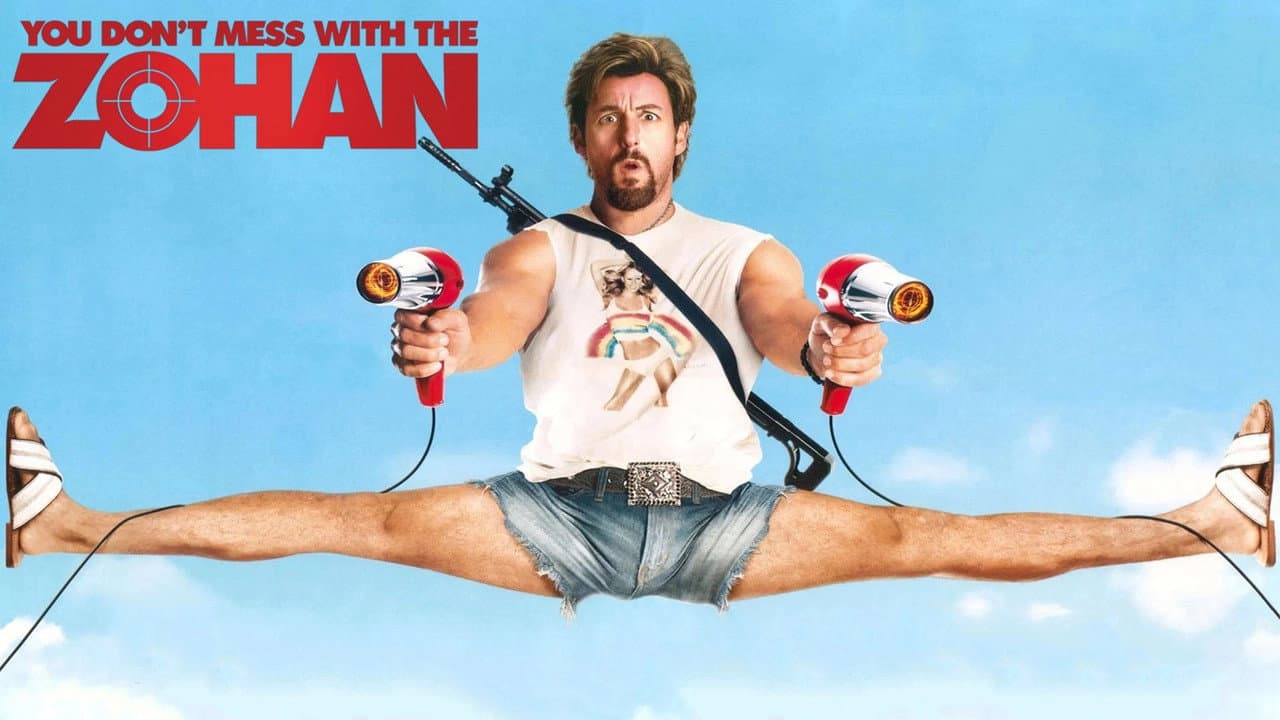 You Don't Mess with the Zohan — backdrops with title 2
