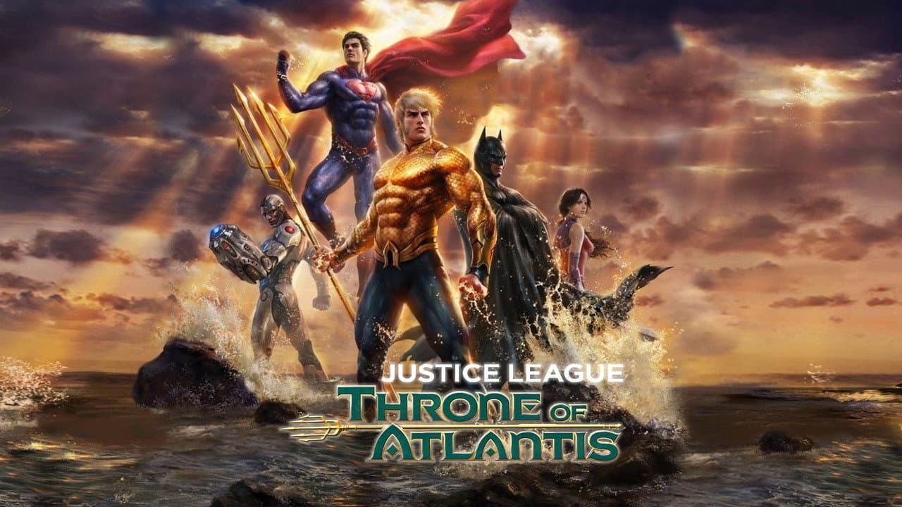 Justice League: Throne of Atlantis — backdrops with title 1