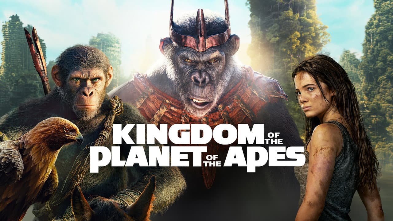 Kingdom of the Planet of the Apes — backdrops with title 2