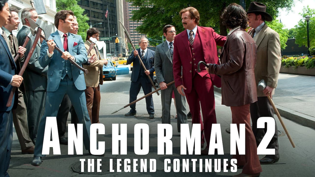 Anchorman 2: The Legend Continues — backdrops with title 2