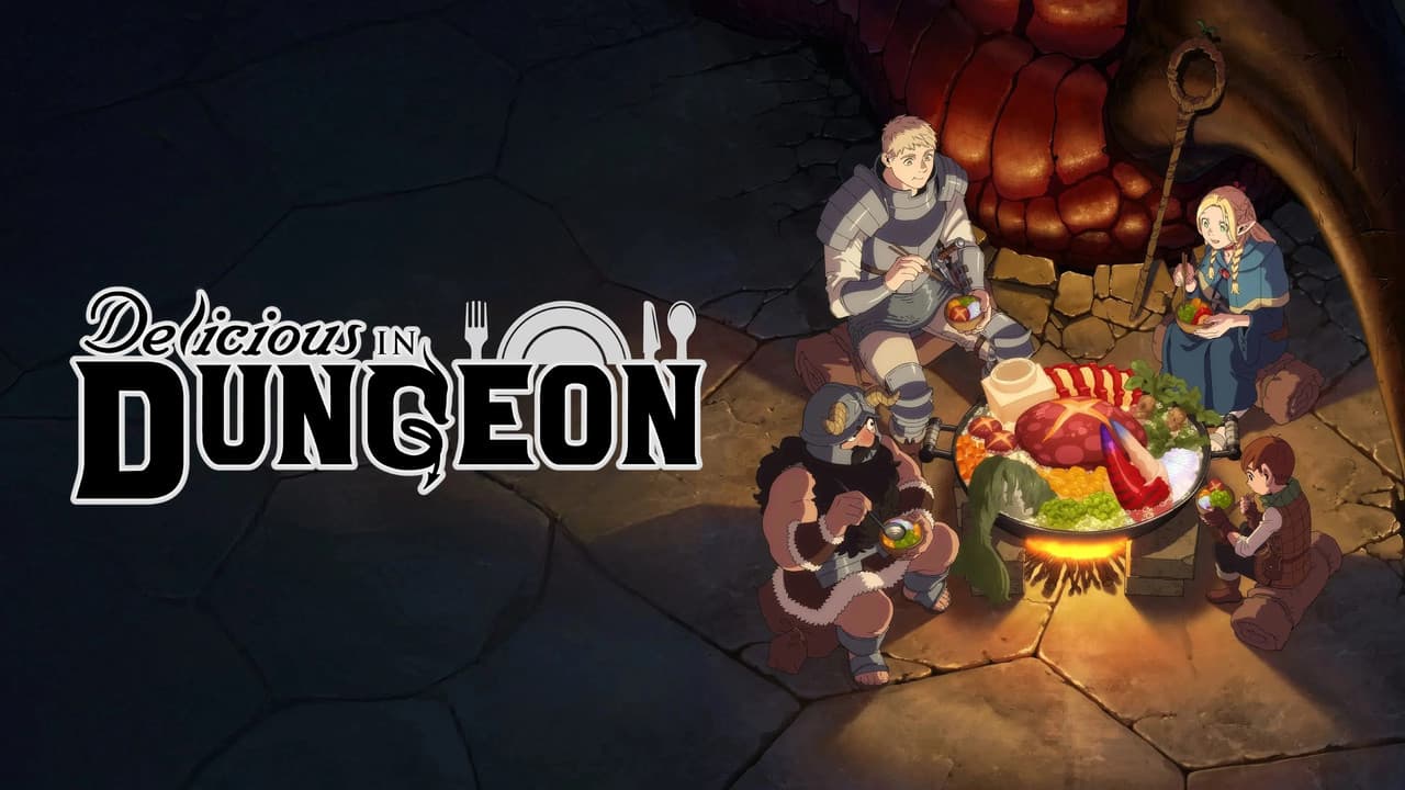 Delicious in Dungeon — backdrops with title 3