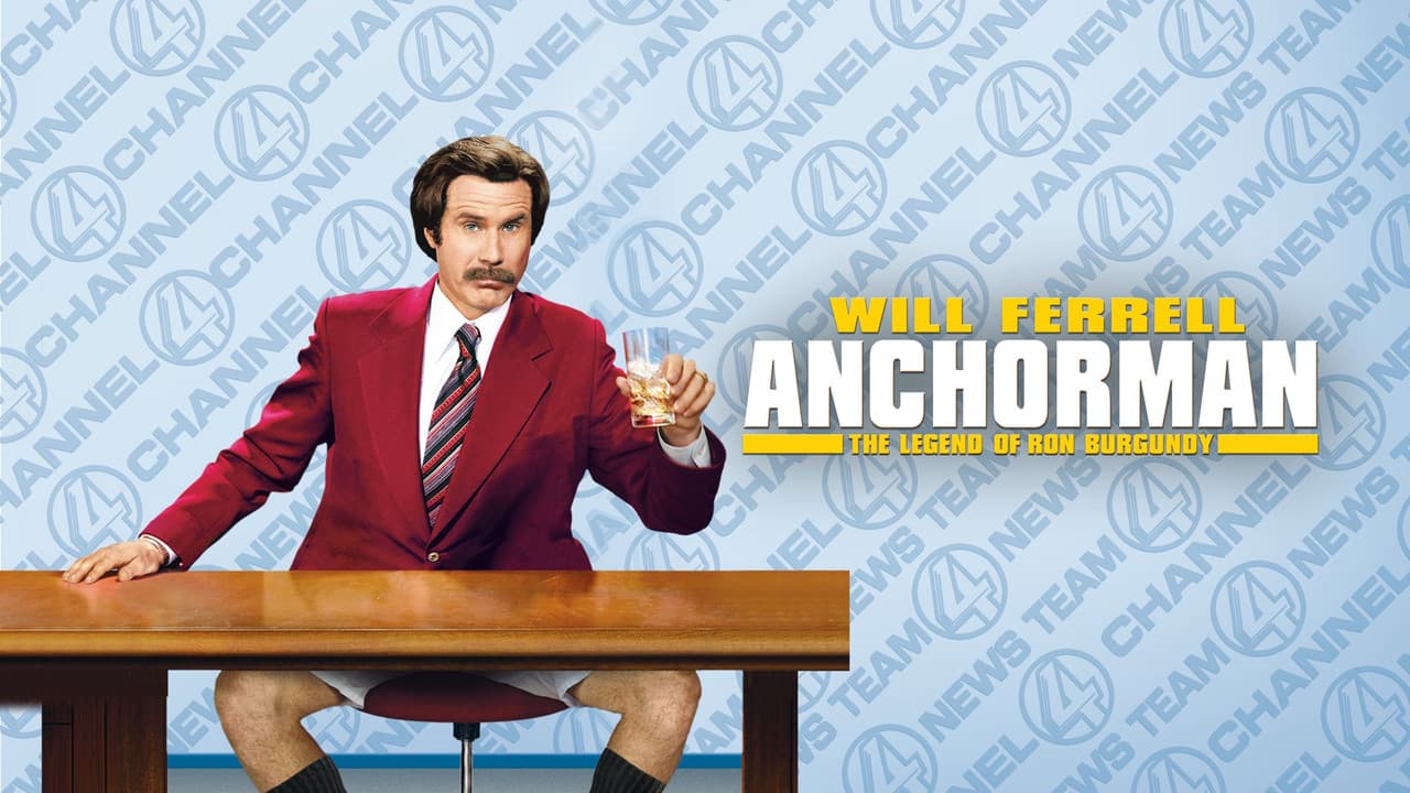 Anchorman: The Legend of Ron Burgundy — backdrops with title 6