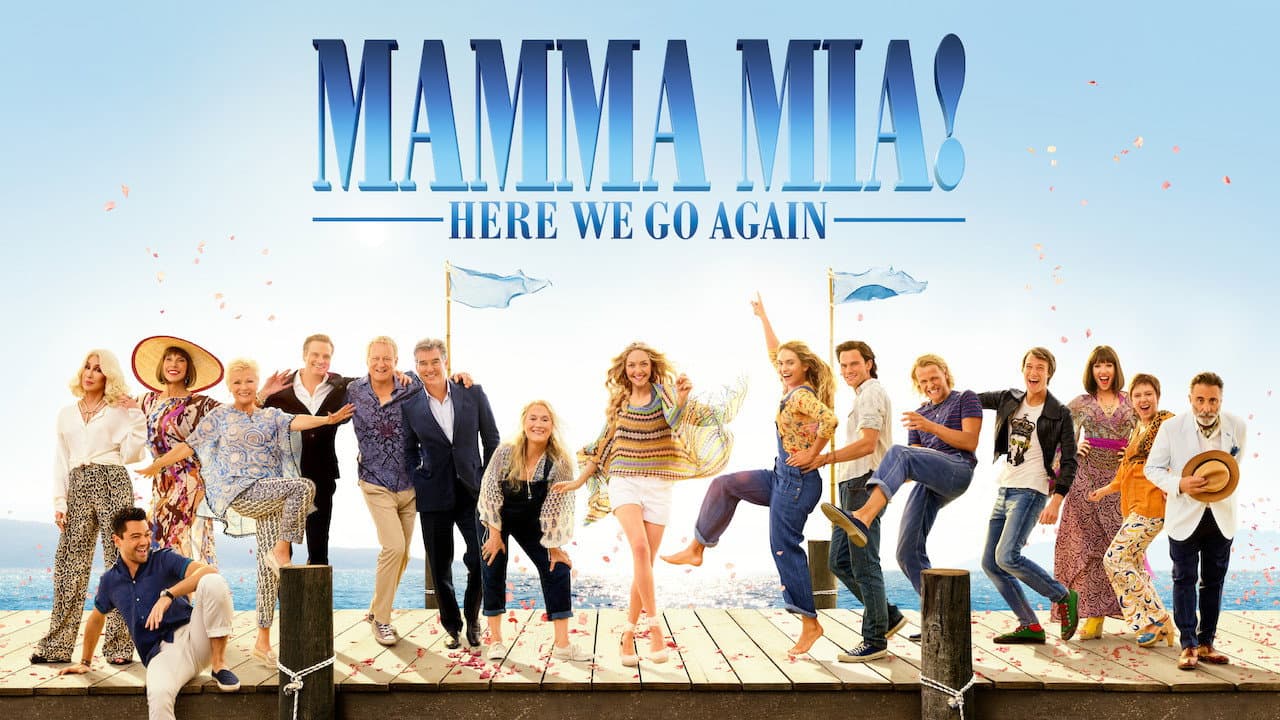 Mamma Mia! Here We Go Again — backdrops with title 2